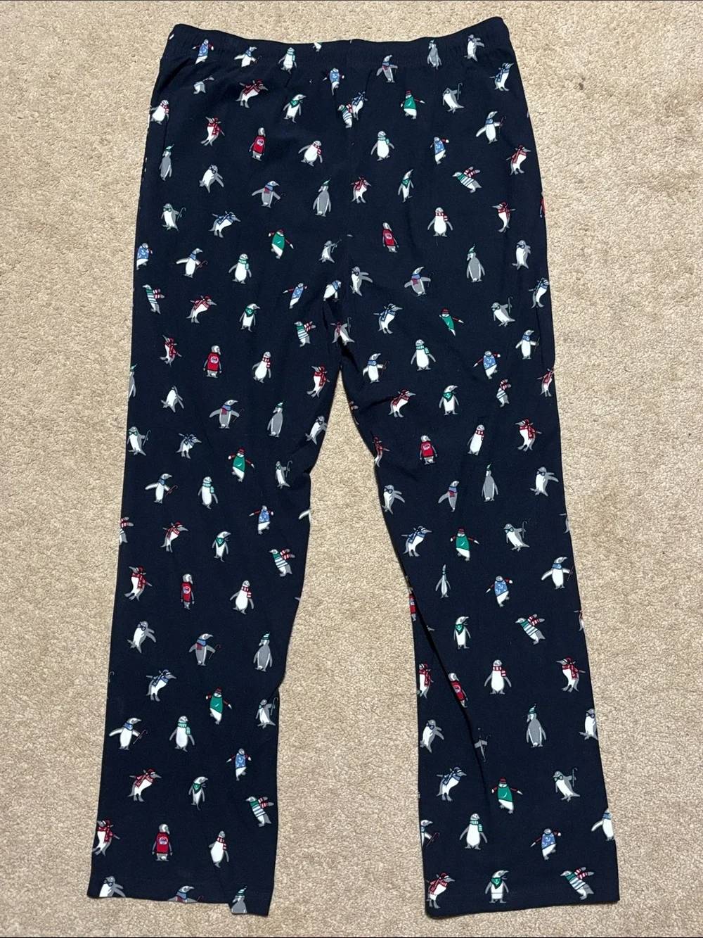 Navy Penguin Print Pajama Pants